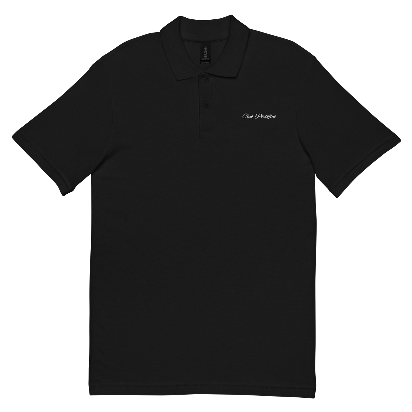 Club Portofino Pique Polo in Black