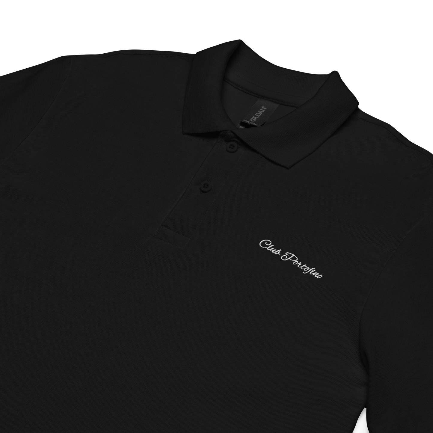 Club Portofino Pique Polo in Black